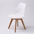 Load image into Gallery viewer, Holly 2 Set White Retro Dining Chair Padded Seat