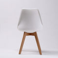 Load image into Gallery viewer, La Bella 2 Set White Retro Dining Cafe Chair Padded Seat