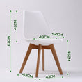 Load image into Gallery viewer, La Bella 2 Set White Retro Dining Cafe Chair Padded Seat