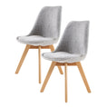 Load image into Gallery viewer, La Bella 2 Set Grey Retro Dining Cafe Chair Padded Seat