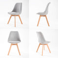 Load image into Gallery viewer, La Bella 2 Set Grey Retro Dining Cafe Chair Padded Seat