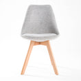 Load image into Gallery viewer, Holly 2 Set Grey Retro Dining Chair Padded Seat