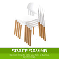 Load image into Gallery viewer, La Bella 2 Set White Retro Belloch Stackable Dining Cafe Chair