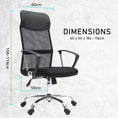 Load image into Gallery viewer, La Bella Black Office Chair Breeze Mesh High Back Tilt In-Built Lumbar