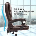 Load image into Gallery viewer, La Bella Espresso Massage Vibration Ergonomic Executive Office Chair