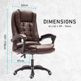 Load image into Gallery viewer, La Bella Espresso Massage Vibration Ergonomic Executive Office Chair