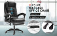 Load image into Gallery viewer, La Bella Black Massage Footrest Ergonomic Executive Office Chair