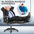 Load image into Gallery viewer, La Bella Black Massage Footrest Ergonomic Executive Office Chair