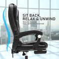 Load image into Gallery viewer, La Bella Black Massage Footrest Ergonomic Executive Office Chair