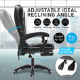 Load image into Gallery viewer, La Bella Black Massage Footrest Ergonomic Executive Office Chair