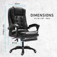 Load image into Gallery viewer, La Bella Black Massage Footrest Ergonomic Executive Office Chair