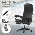 Load image into Gallery viewer, La Bella Black Massage Footrest Ergonomic Executive Office Chair