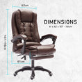 Load image into Gallery viewer, La Bella Espresso Massage Footrest Ergonomic Executive Office Chair