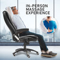 Load image into Gallery viewer, La Bella Black Massage 8 Point Vibration Heated Ergonomic Executive Office Chair