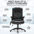 Load image into Gallery viewer, La Bella Black Massage 8 Point Vibration Heated Ergonomic Executive Office Chair