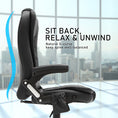 Load image into Gallery viewer, La Bella Black Massage 8 Point Vibration Heated Ergonomic Executive Office Chair