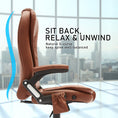 Load image into Gallery viewer, La Bella Espresso Massage 8 Point Vibration Heated Ergonomic Executive Office Chair