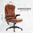 Load image into Gallery viewer, La Bella Espresso Massage 8 Point Vibration Heated Ergonomic Executive Office Chair