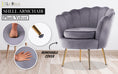 Load image into Gallery viewer, Velvet Armchair Lounge Retro Accent Chair Upholstered Couch Sofa Bedroom Seater Grey