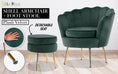 Load image into Gallery viewer, Velvet Armchair + Ottoman Lounge Retro Accent Chair Upholstered Couch Sofa Seater