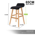 Load image into Gallery viewer, Holly 2 Set 65cm Black Wooden Bar Stool Sophia Fabric