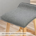 Load image into Gallery viewer, La Bella 2 Set 65cm Grey Wooden Bar Stool DARA Fabric