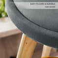 Load image into Gallery viewer, La Bella 2 Set 72cm Grey Wooden Bar Stool Leila Fabric
