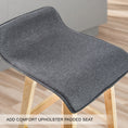 Load image into Gallery viewer, La Bella 2 Set 74cm Grey Wooden Bar Stool Sophia Fabric