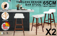 Load image into Gallery viewer, La Bella 2 Set 65cm White Brown Wooden Bar Stool Sophia Leather