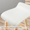 Load image into Gallery viewer, La Bella 2 Set 65cm White Wooden Bar Stool Sophia Leather