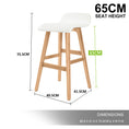 Load image into Gallery viewer, La Bella 2 Set 65cm White Wooden Bar Stool Sophia Leather