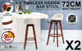 Load image into Gallery viewer, Holly 2 Set 72cm White Brown Wooden Bar Stool Kayde Leather