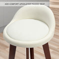 Load image into Gallery viewer, Holly 2 Set 72cm White Brown Wooden Bar Stool Kayde Leather