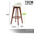 Load image into Gallery viewer, Holly 2 Set 72cm White Brown Wooden Bar Stool Kayde Leather