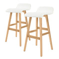 Load image into Gallery viewer, La Bella 2 Set 74cm White Wooden Bar Stool Sophia Leather