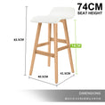 Load image into Gallery viewer, La Bella 2 Set 74cm White Wooden Bar Stool Sophia Leather