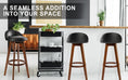 Load image into Gallery viewer, La Bella 2 Set 72cm Black Brown Wooden Bar Stool Leila Leather