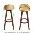 Load image into Gallery viewer, Holly 2 Set 72cm Coffee Brown Wooden Bar Stool Leila Leather