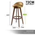 Load image into Gallery viewer, Holly 2 Set 72cm Coffee Brown Wooden Bar Stool Leila Leather