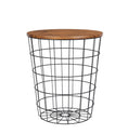 Load image into Gallery viewer, Bianca Vintage Round Coffee Tables Set of 2 Side Tables Robust Steel Frame for Living Room Bedroom Rustic Brown and Black