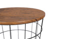Load image into Gallery viewer, Bianca Vintage Round Coffee Tables Set of 2 Side Tables Robust Steel Frame for Living Room Bedroom Rustic Brown and Black