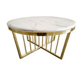 Load image into Gallery viewer, Salina Coffee Table - Marble - 95cm Gold