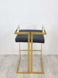 Load image into Gallery viewer, Tina Bar Stool in Black with Gold Frame