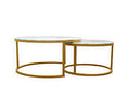 Load image into Gallery viewer, Nesting Style Coffee Table - White on Champagne Gold - 80cm/60cm