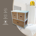 Load image into Gallery viewer, Hyssop 3 Chest of Drawers Cane Bedroom Kitchen Bathroom Storage Tallboy Shelf