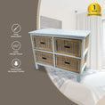 Load image into Gallery viewer, Hyssop Tallboy Wide 4 Chest of Drawers Cane Bedroom Kitchen Bathroom Storage