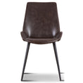 Load image into Gallery viewer, Karine Set of 2 PU Leather Upholstered Dining Chair Metal Leg - Brown