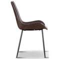 Load image into Gallery viewer, Brando Set of 2 PU Leather Upholstered Dining Chair Metal Leg - Brown