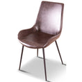 Load image into Gallery viewer, Brando Set of 2 PU Leather Upholstered Dining Chair Metal Leg - Brown