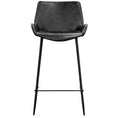 Load image into Gallery viewer, Karine Set of 2 PU Leather Upholstered Bar Chair Metal Leg Stool Vintage Grey